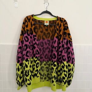 FARM Rio Colorful Leopard Print Women's Sweater